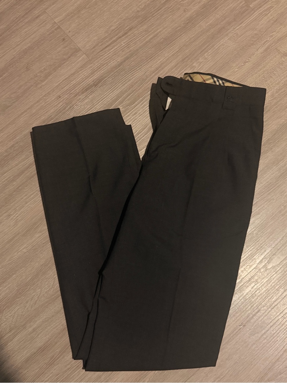 BURBERRY LONDON BLACK WOOL PANTS SIZE 14 EXCELLENT CONDITION
